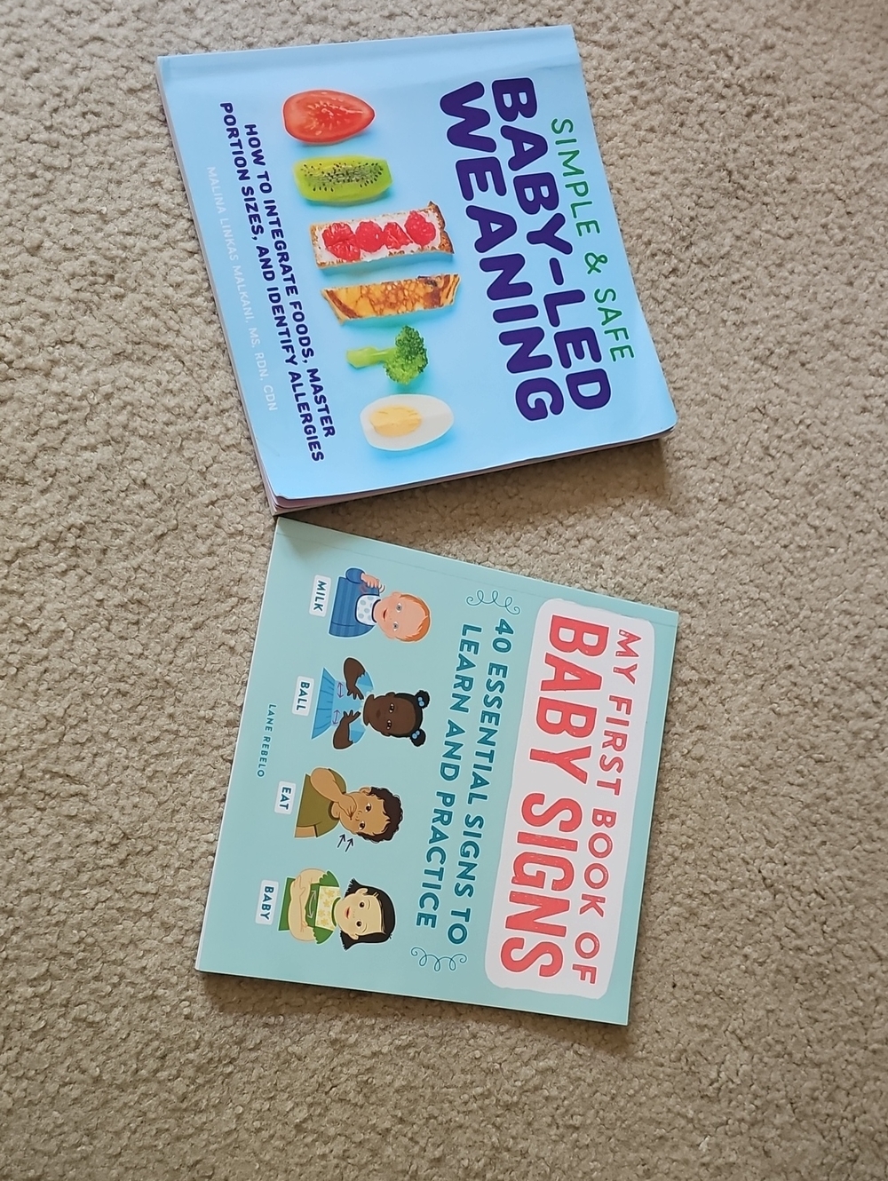 My First Book of Baby Signs & Baby-Led Weaning - Blue/Teal Kids Books